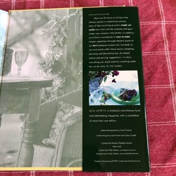 Bon Appetit Vintage Outdoor Entertaining Cookbook‎ 1999 - Picture 5 of 9